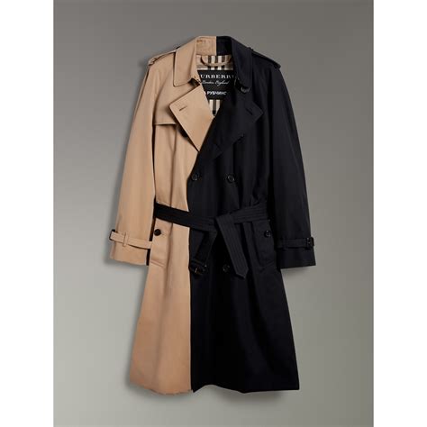 burberry two tone trench|burberry pleated trench.